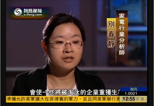 鳳凰衛(wèi)視財智菁英匯欄目采訪中商情報網(wǎng)研究員別春靜女士